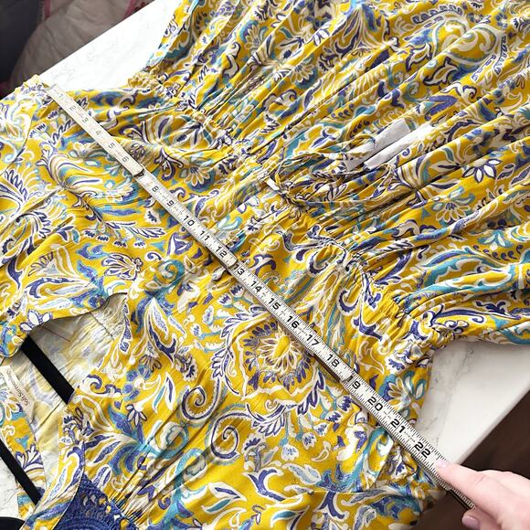 Soft Surroundings Mandisa Challis Lace Yoke Midi Dress Women's Size XL NEW - Picture 12 of 13